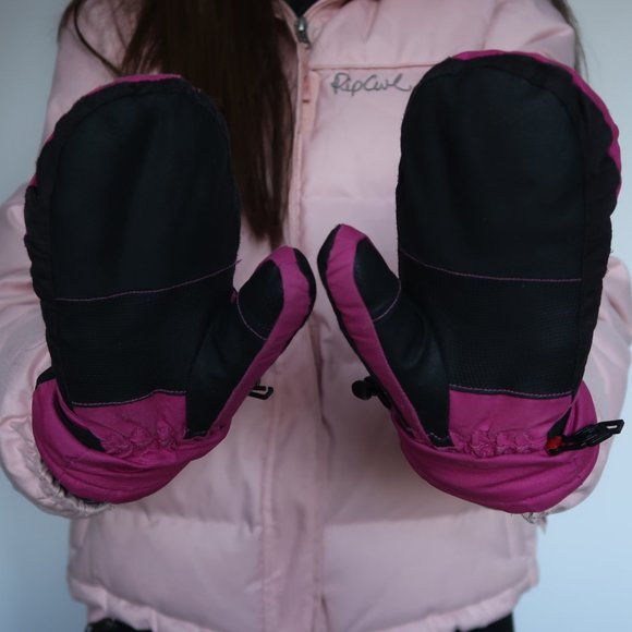 Pink kids mittens - Picture 4 of 7